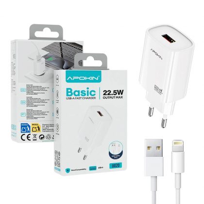CARGADOR COMPLETO LIGHTNING 22.5W APOKIN