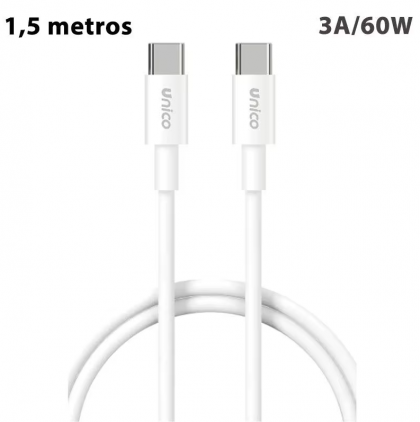 CABLE TIPO C A TIPO C 1,5M UNI 60W