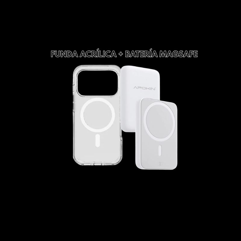 Funda acrílica + batería MagSafe